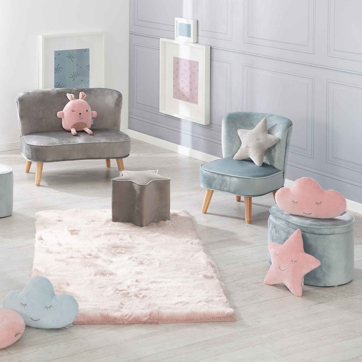 Детское велюровое кресло Roba Lil Sofa