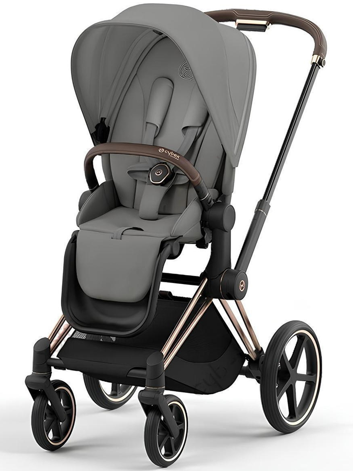 Коляска 2 в 1 Cybex Priam IV шасси Rosegold