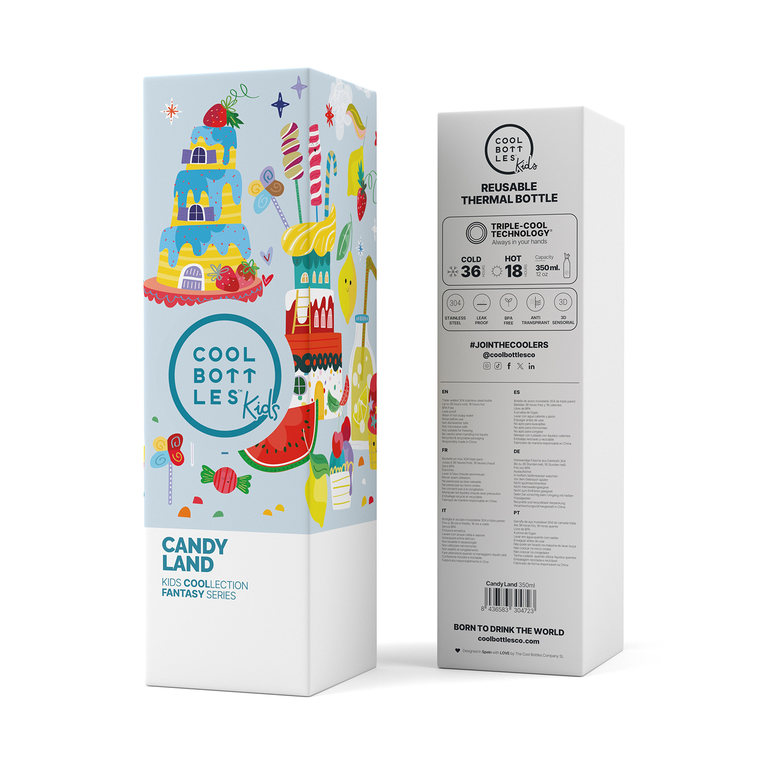 Термос–термобутылка Cool Bottles Kids серия Fantasy Candy Land 350 мл