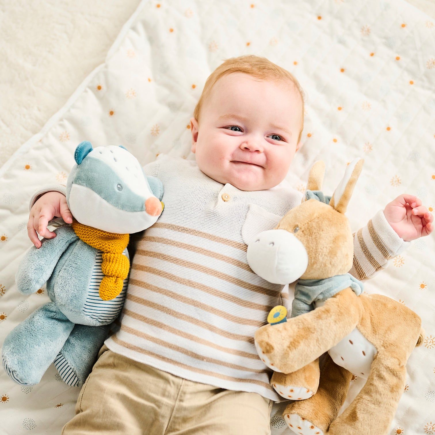Игрушка мягкая Nattou Soft toy FELIX & LEO Ослик 595018