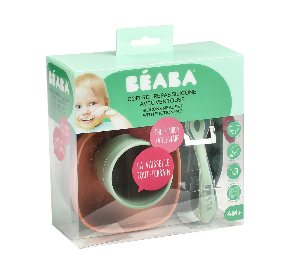 Набор детской посуды Beaba Cofret Repas (2 тарелки, стакан, ложка)