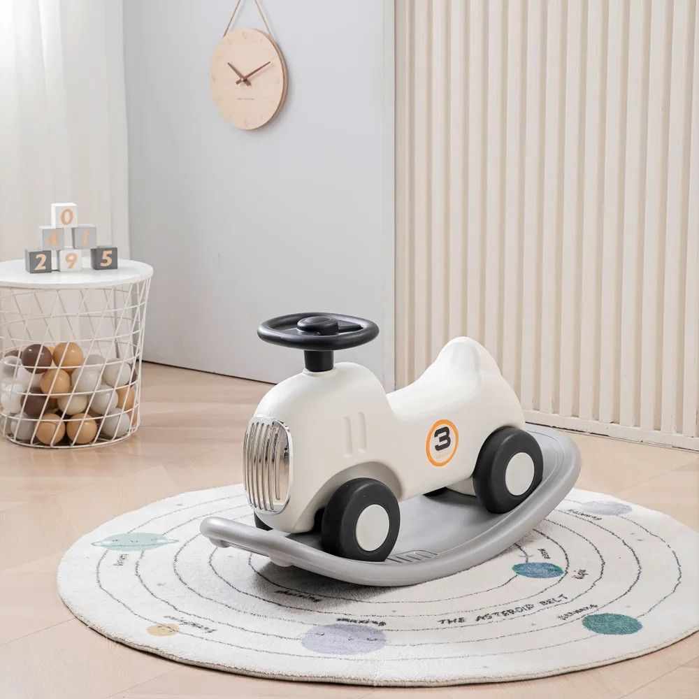 Машинка-качалка-беговел UNIX Kids First Car (2 in 1) Grey PRHCAR80GRY