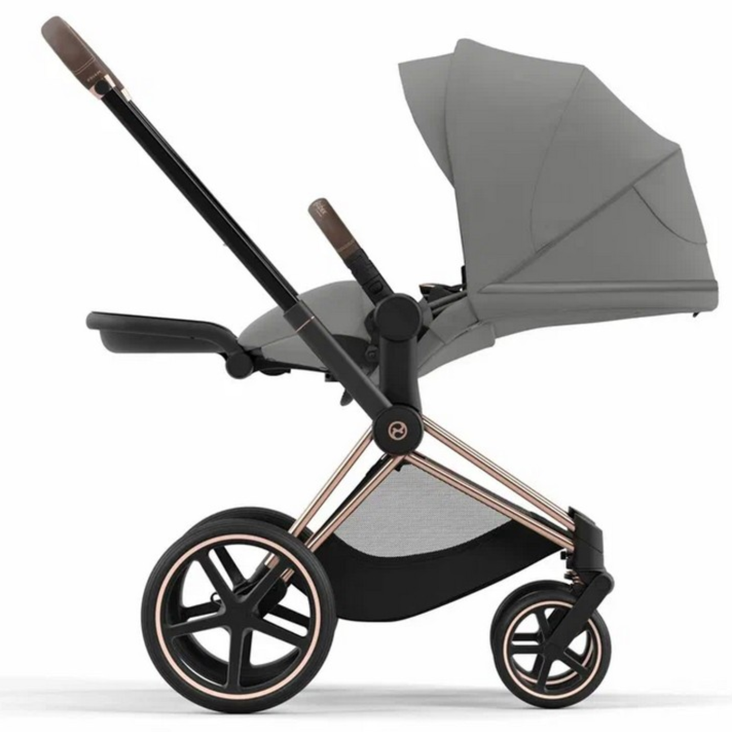 Коляска 2 в 1 Cybex Priam IV шасси Rosegold