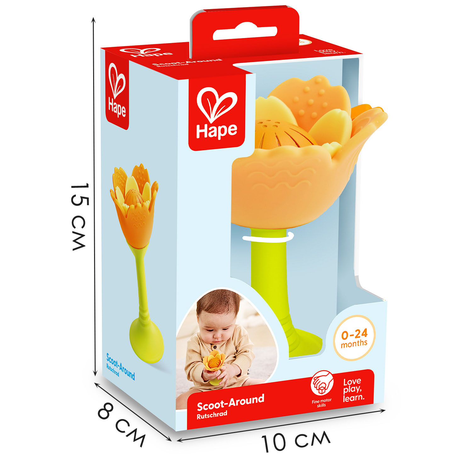 Погремушка HAPE «Малышам» Оранжевый цветок E0137_HP