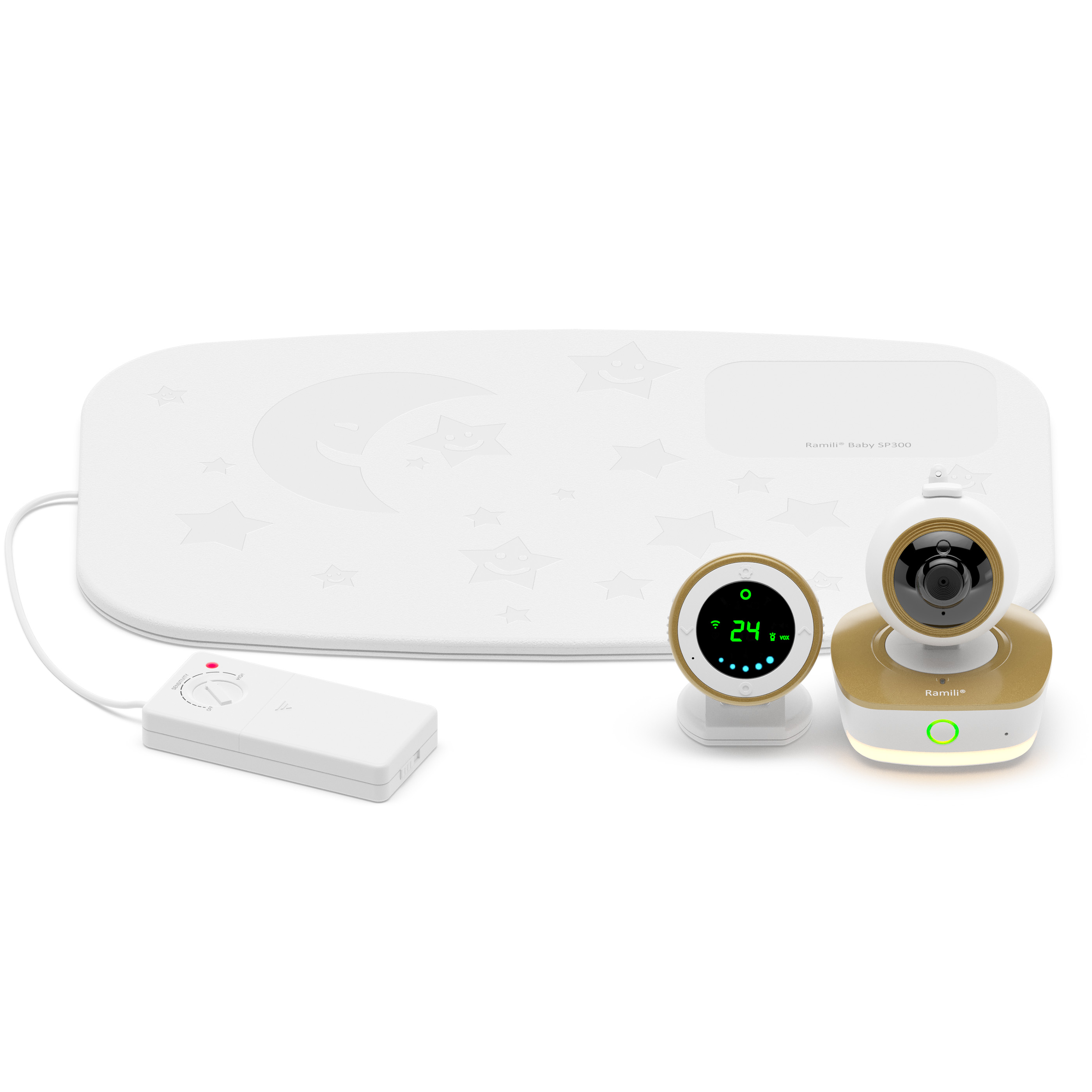 Видеоняня Ramili Baby с монитором дыхания 3 в 1 Wi-Fi Full HD радио с повышенной дальностью RV1800SP