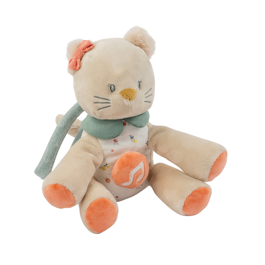 Игрушка мягкая Nattou Musical Soft toy MINI MILA ZOË LANA Кот музыкальная 266079