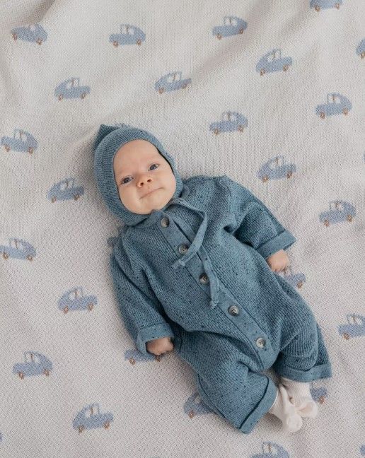 Плед детский LoomKnits Кремовый Лето 80х120 см LW23-5003-013-80/120