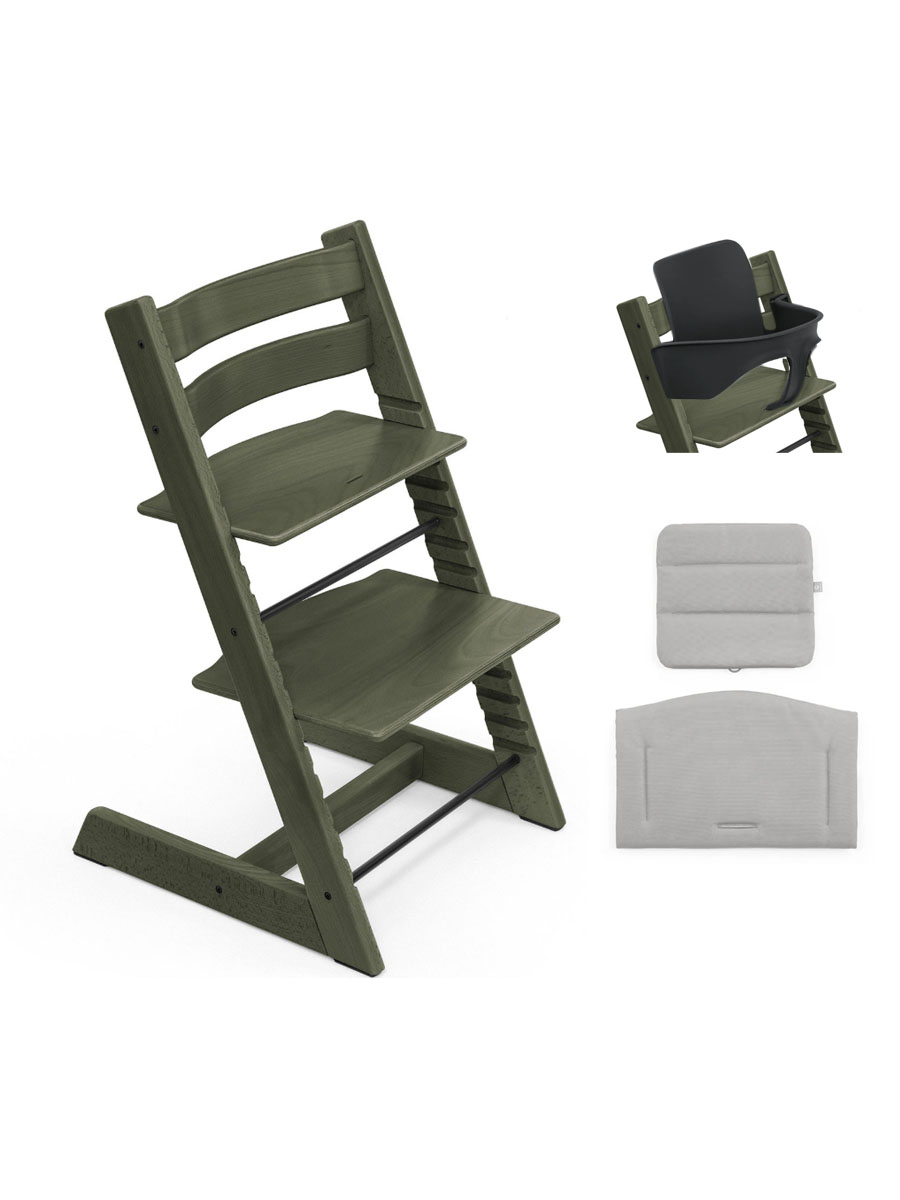 Стульчик Stokke Tripp Trapp + Сиденье Baby Set 6+ Подушка