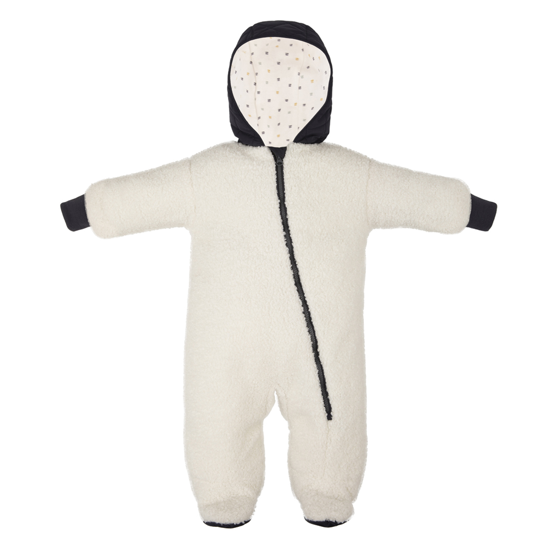 Комбинезон детский утепленный Mansita Teddy цвет графит-белый
