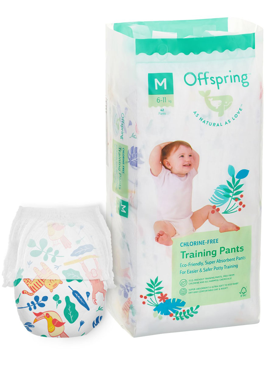 Трусики-подгузники Offspring M 6-11 кг Джунгли 42 шт