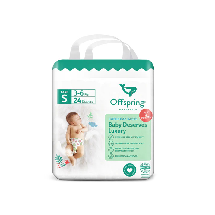 Подгузники Offspring Авокадо S 3-6 кг 24 шт mini01S24AVO