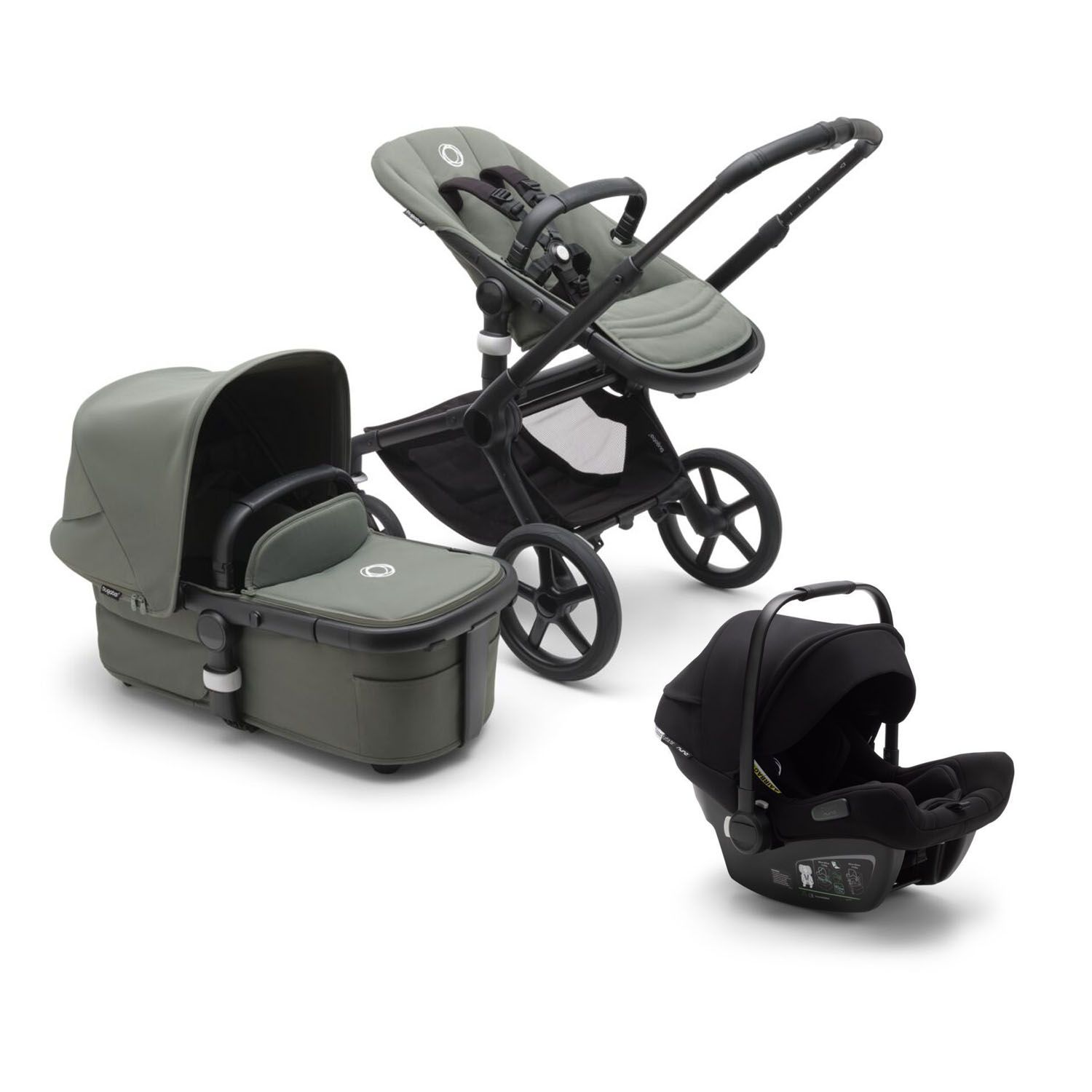 Коляска 3 в 1 Bugaboo Fox 5 шасси Black