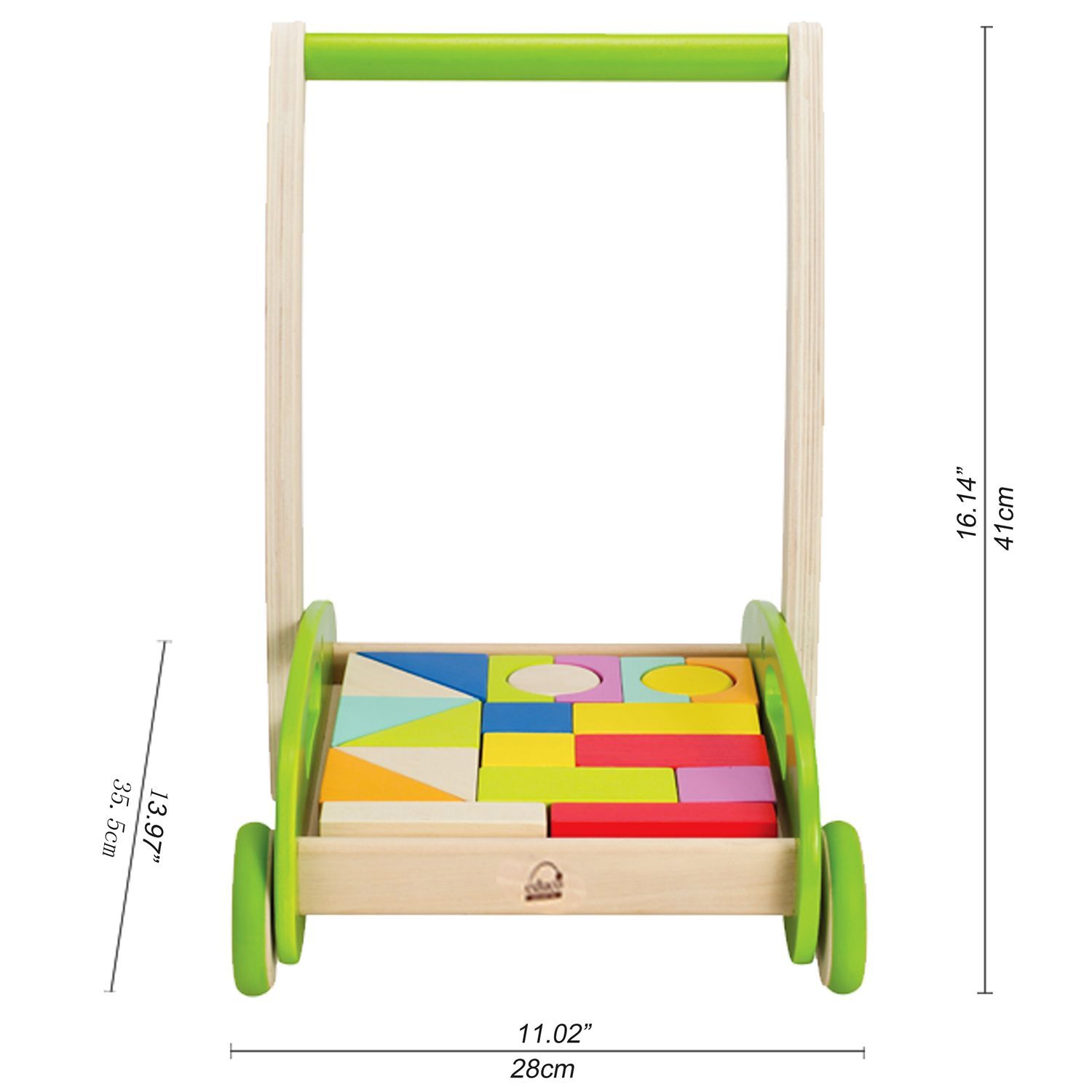 Ходунок Hape с деревянным конструктором