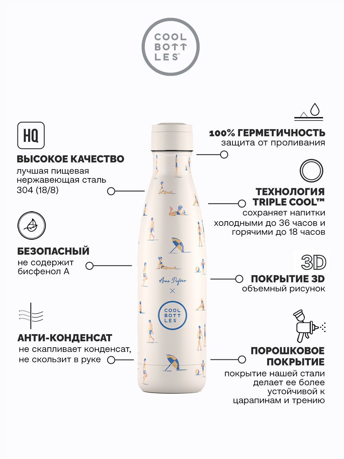 Термос–термобутылка Cool Bottles 500мл