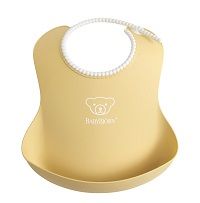 Нагрудник Baby Bjorn (Бэйби Бьерн) мягкий с карманом нежно-желтый 0463.66
