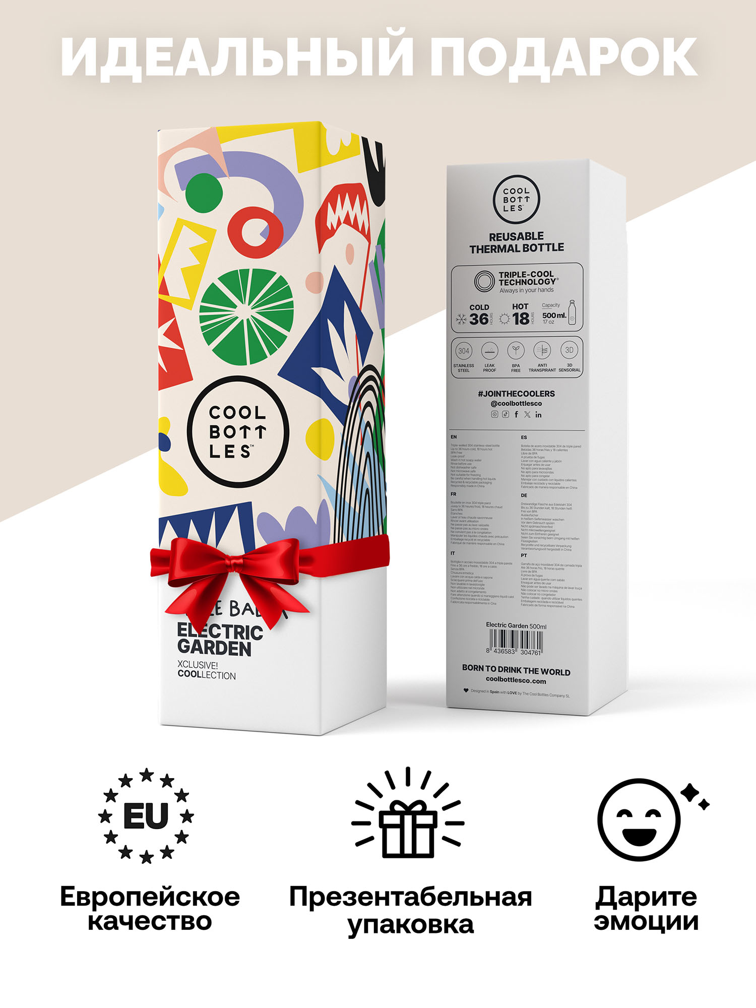 Термос–термобутылка Cool Bottles 500мл