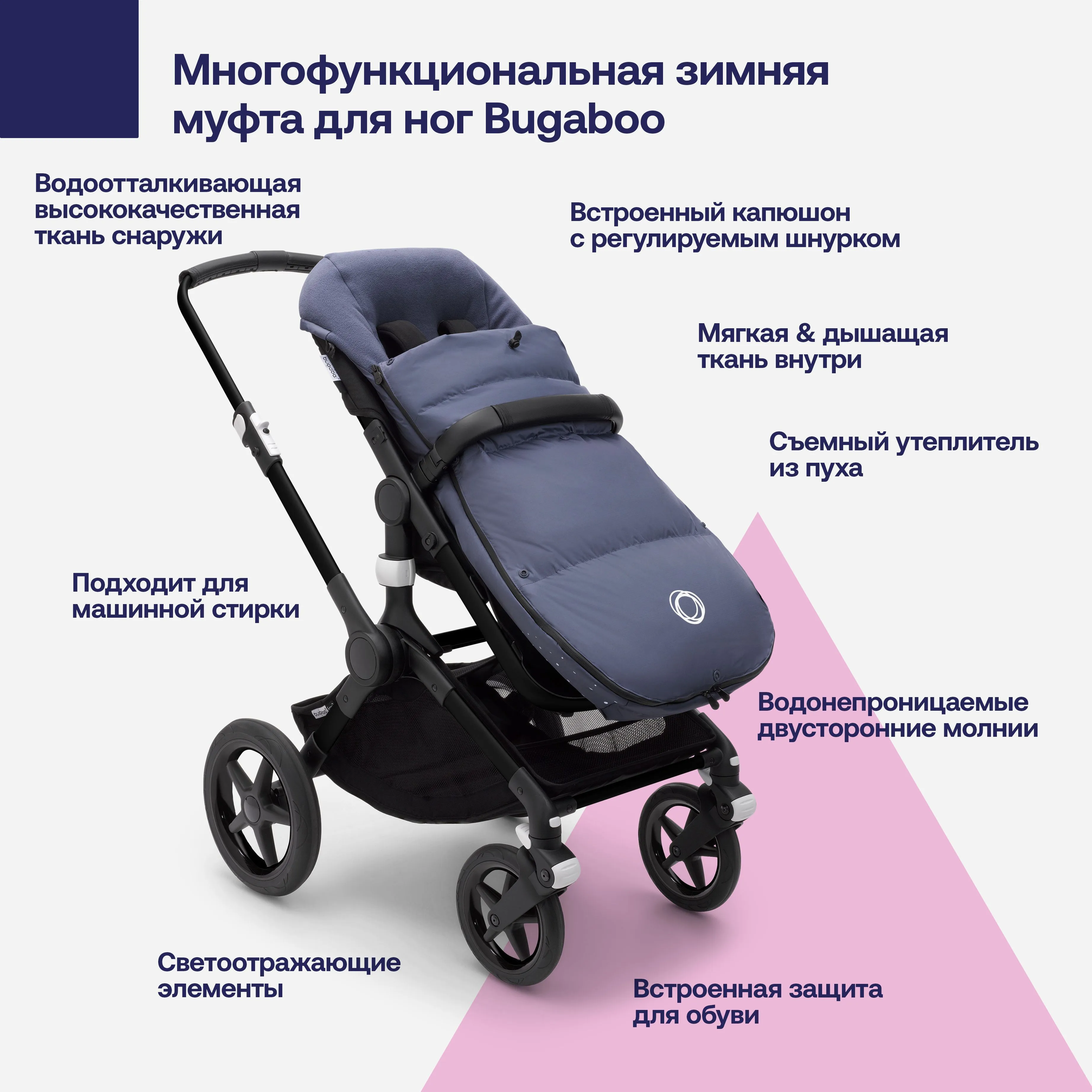 Конверт в коляску Bugaboo зимний функциональный (муфта для ног) Bugaboo