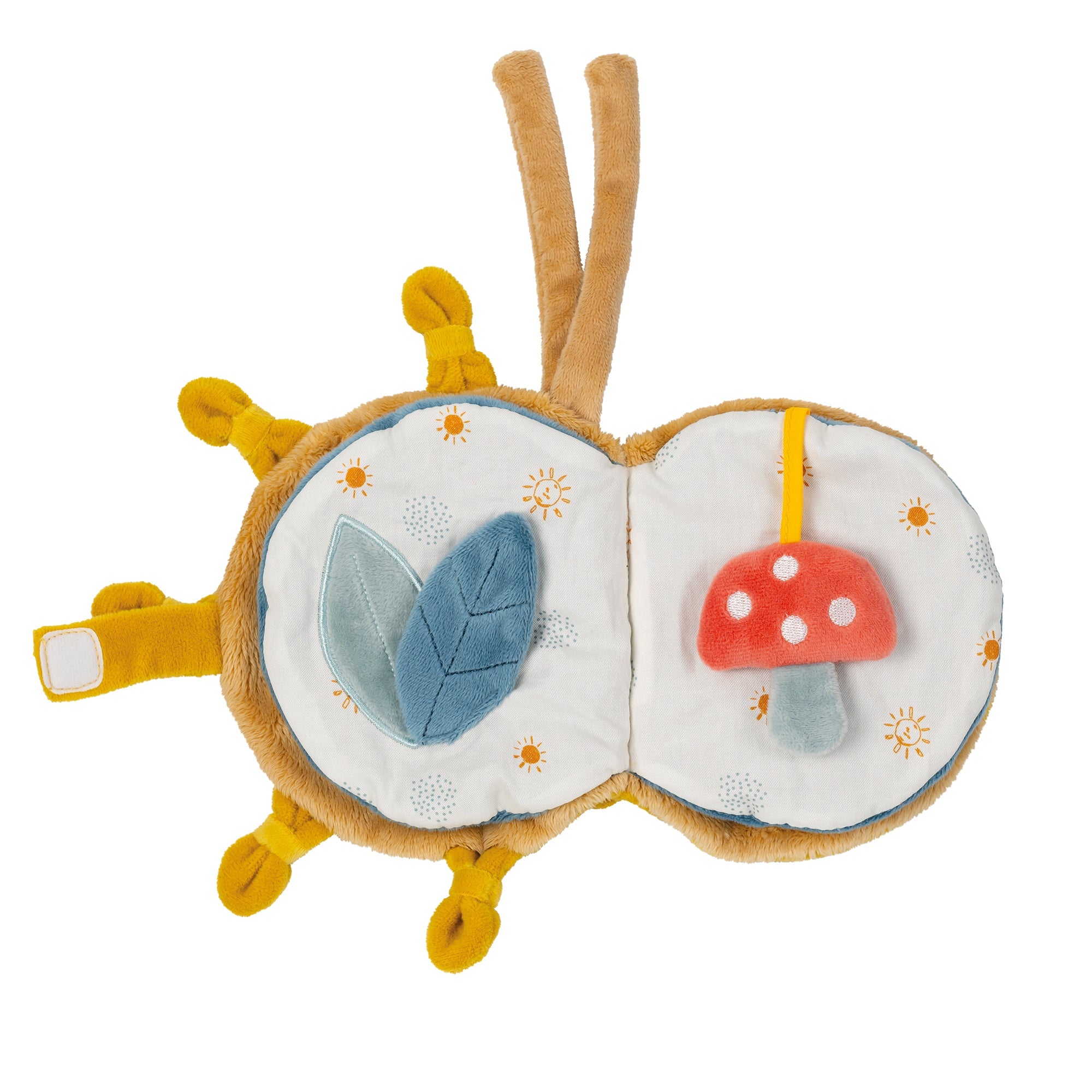 Игрушка мягкая Nattou Soft toy FELIX & LEO Барсук и Ослик Activity книжка 595261