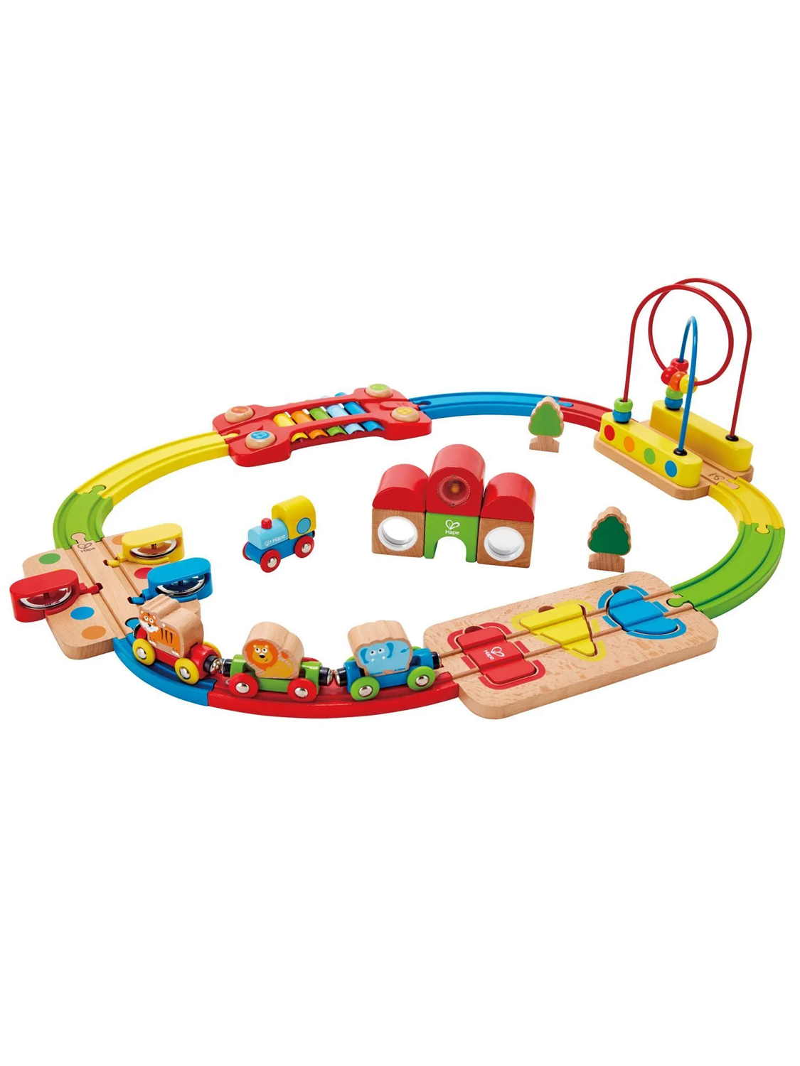 Музыкальная железная дорога Hape «Радужная головоломка» E3826_HP