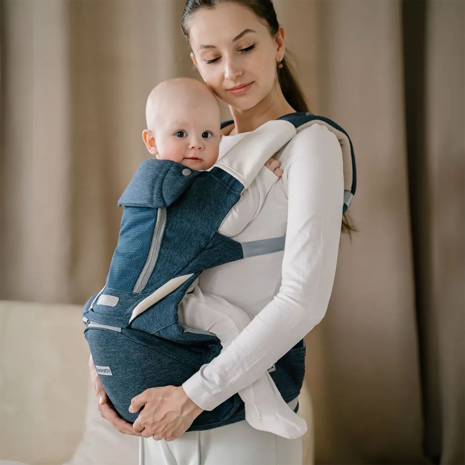 Рюкзак переноска Babyrox Premier с нагрудником синий BC2000