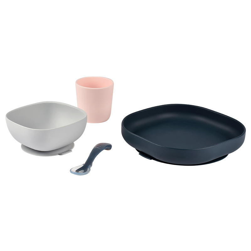 Набор детской посуды Beaba Cofret Repas Silicone (2 тарелки, стакан, ложка)
