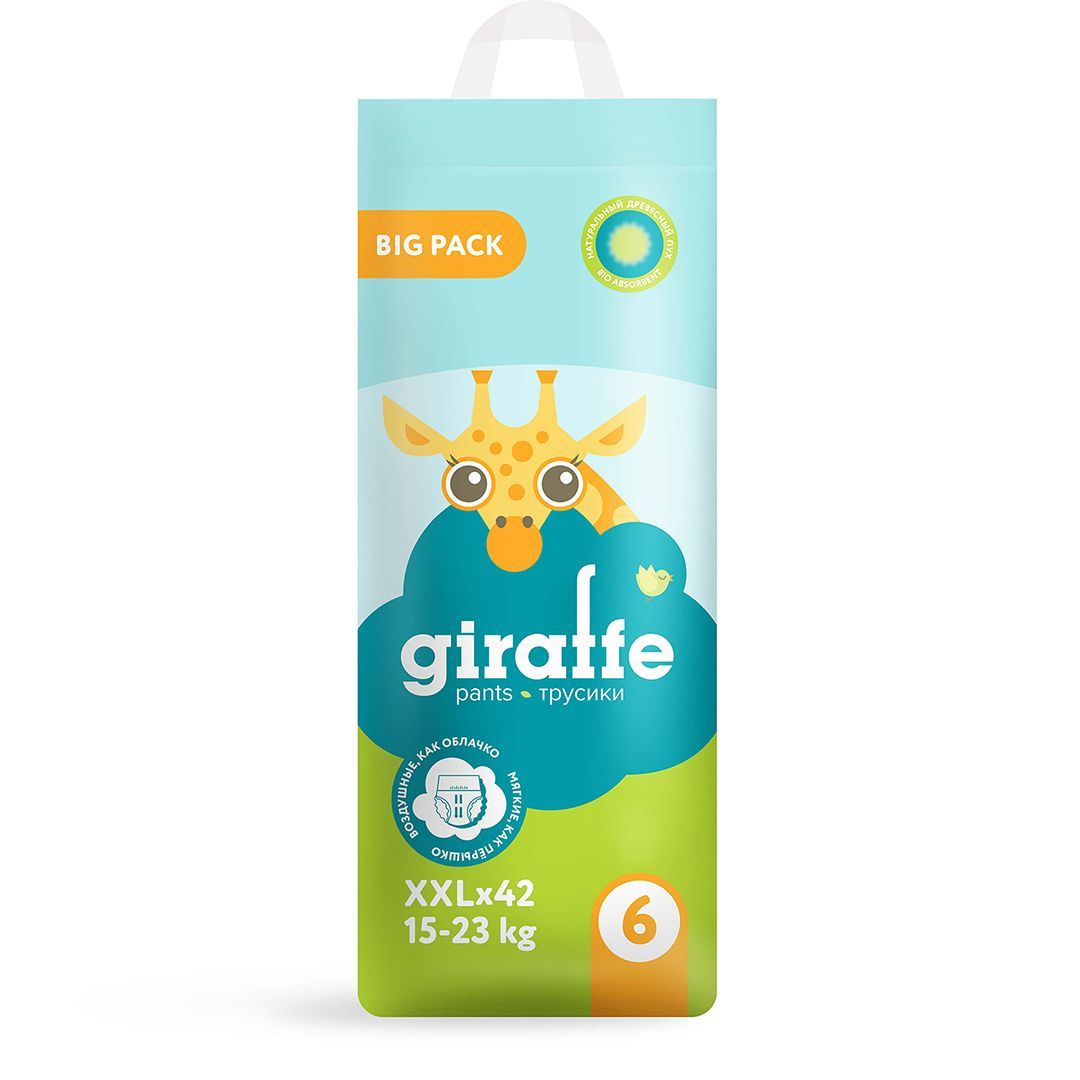 Трусики-подгузники Lovular Giraffe XXL (15-23 кг) 42 шт/уп 429712