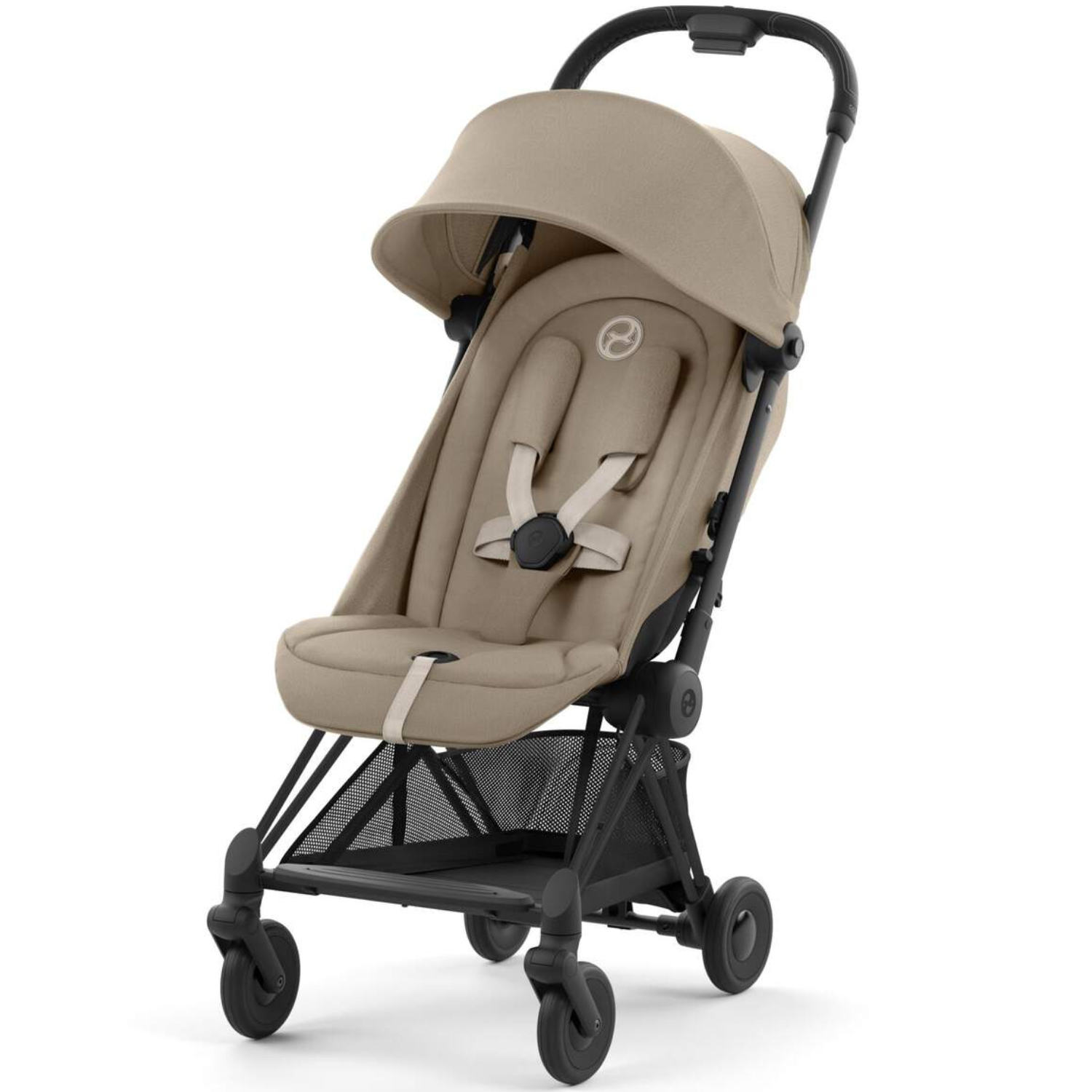 Коляска прогулочная Cybex Coya шасси Matt Black с дождевиком и бампером