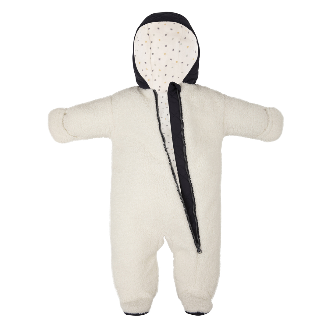 Комбинезон детский утепленный Mansita Teddy цвет графит-белый