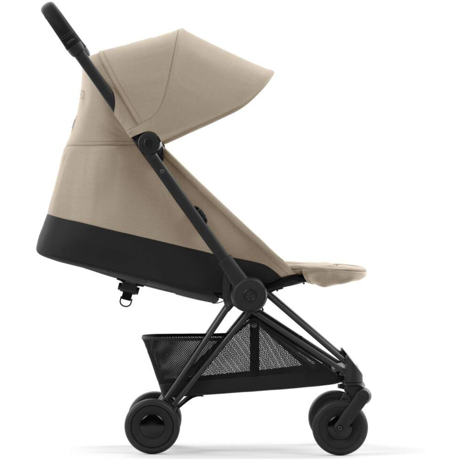 Коляска прогулочная Cybex Coya шасси Matt Black с дождевиком и бампером
