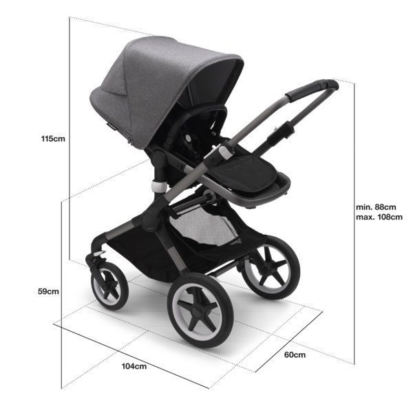 Коляска 2 в 1 Bugaboo Fox 3 Complete шасси Black