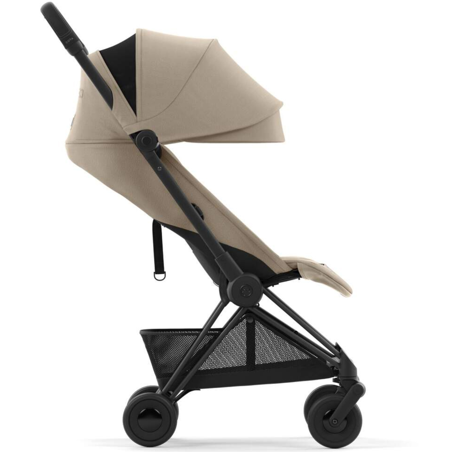 Коляска прогулочная Cybex Coya шасси Matt Black с дождевиком и бампером