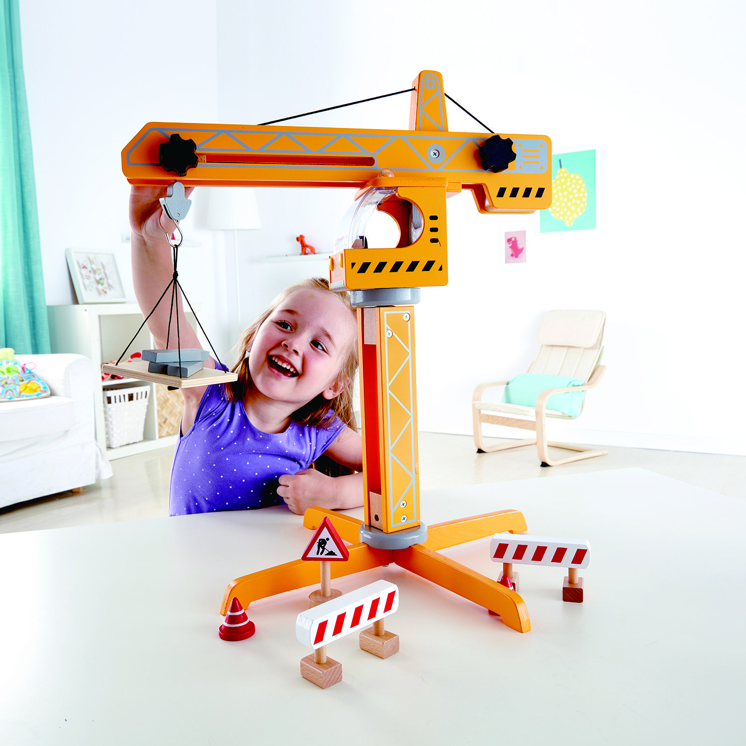 Игровой набор Hape «Большой подъемный кран»