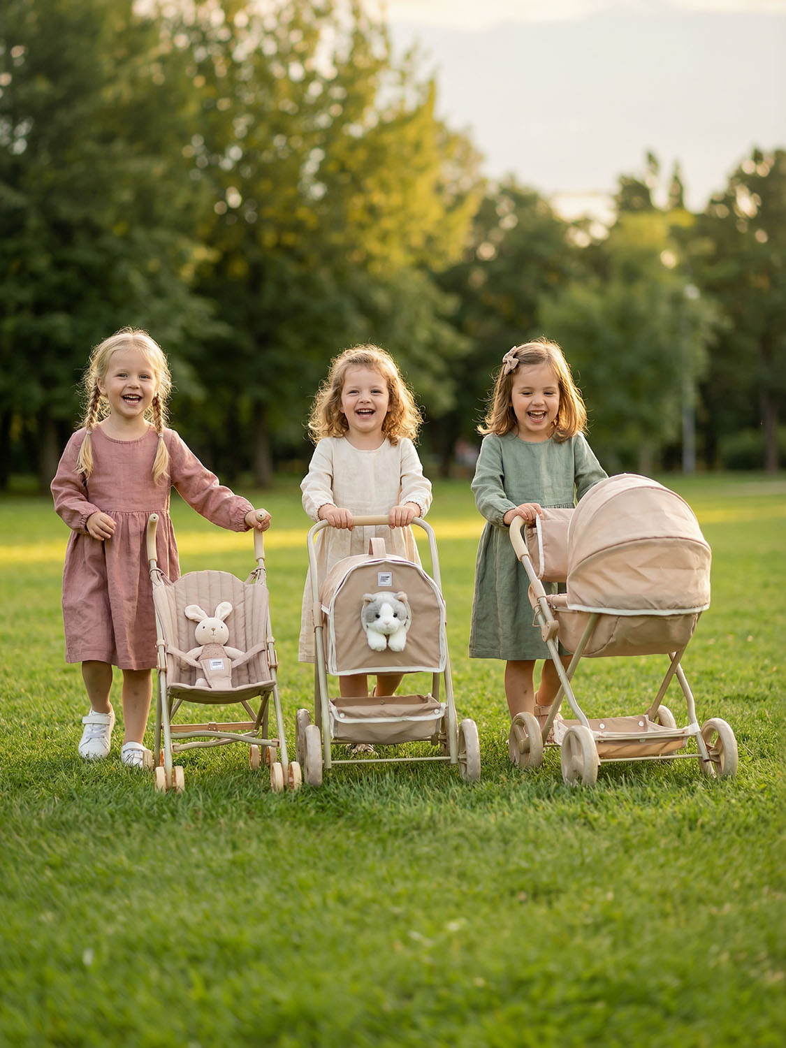 Коляска UNIX Kids Cradle Doll для кукол Бежевый (Camel) DOLLCRADLECL