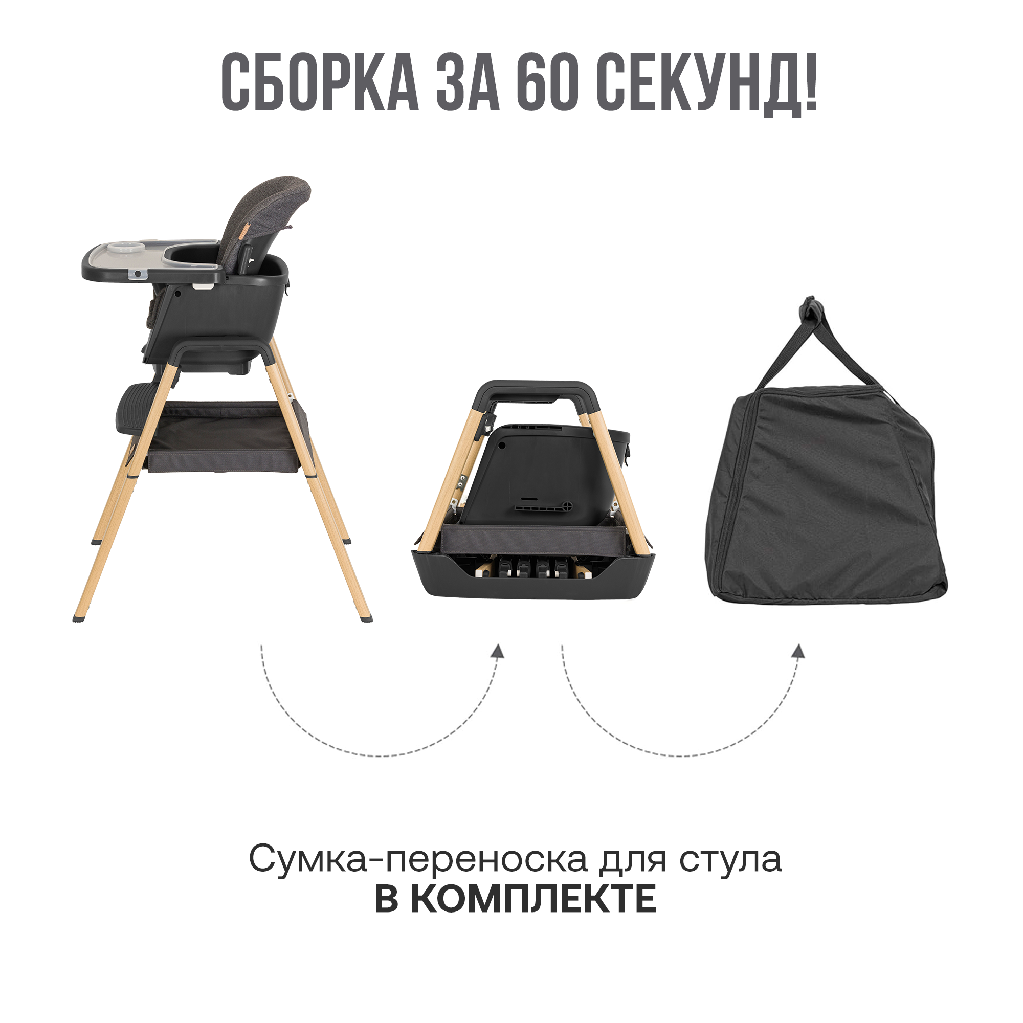 Стул Tutti Bambini для кормления растущий High Chair Nova
