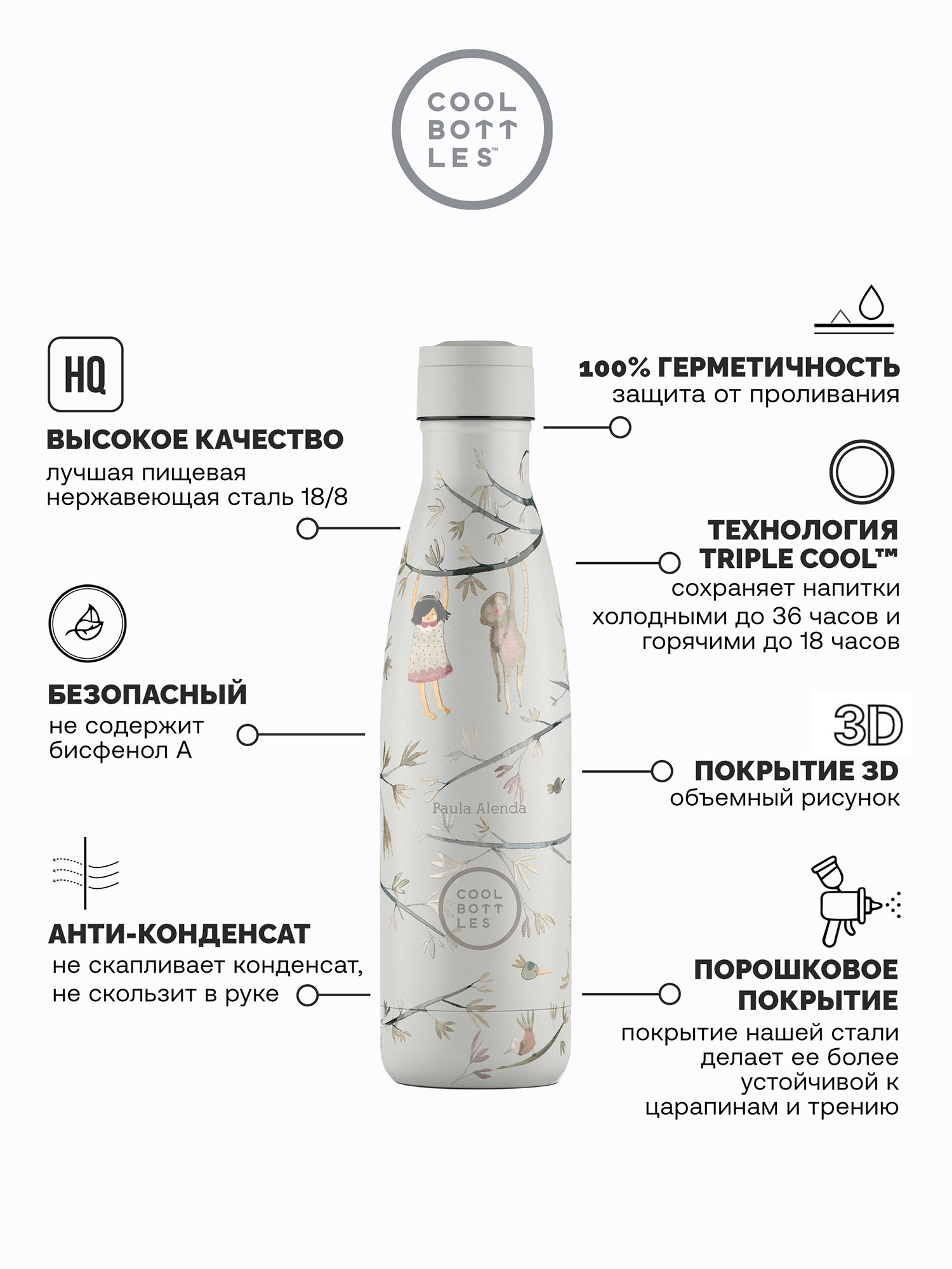 Термос–термобутылка Cool Bottles 500мл