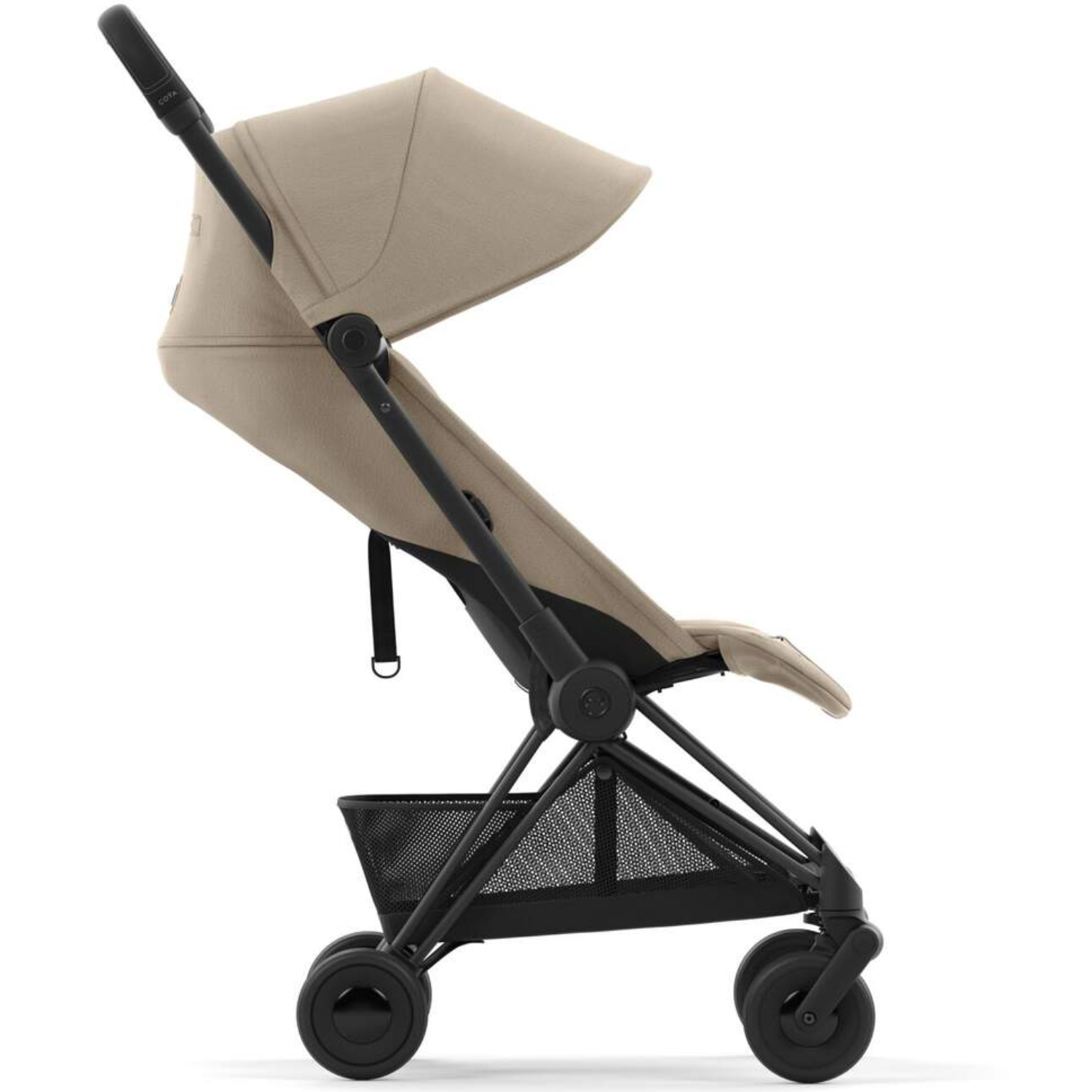 Коляска прогулочная Cybex Coya шасси Matt Black с дождевиком и бампером