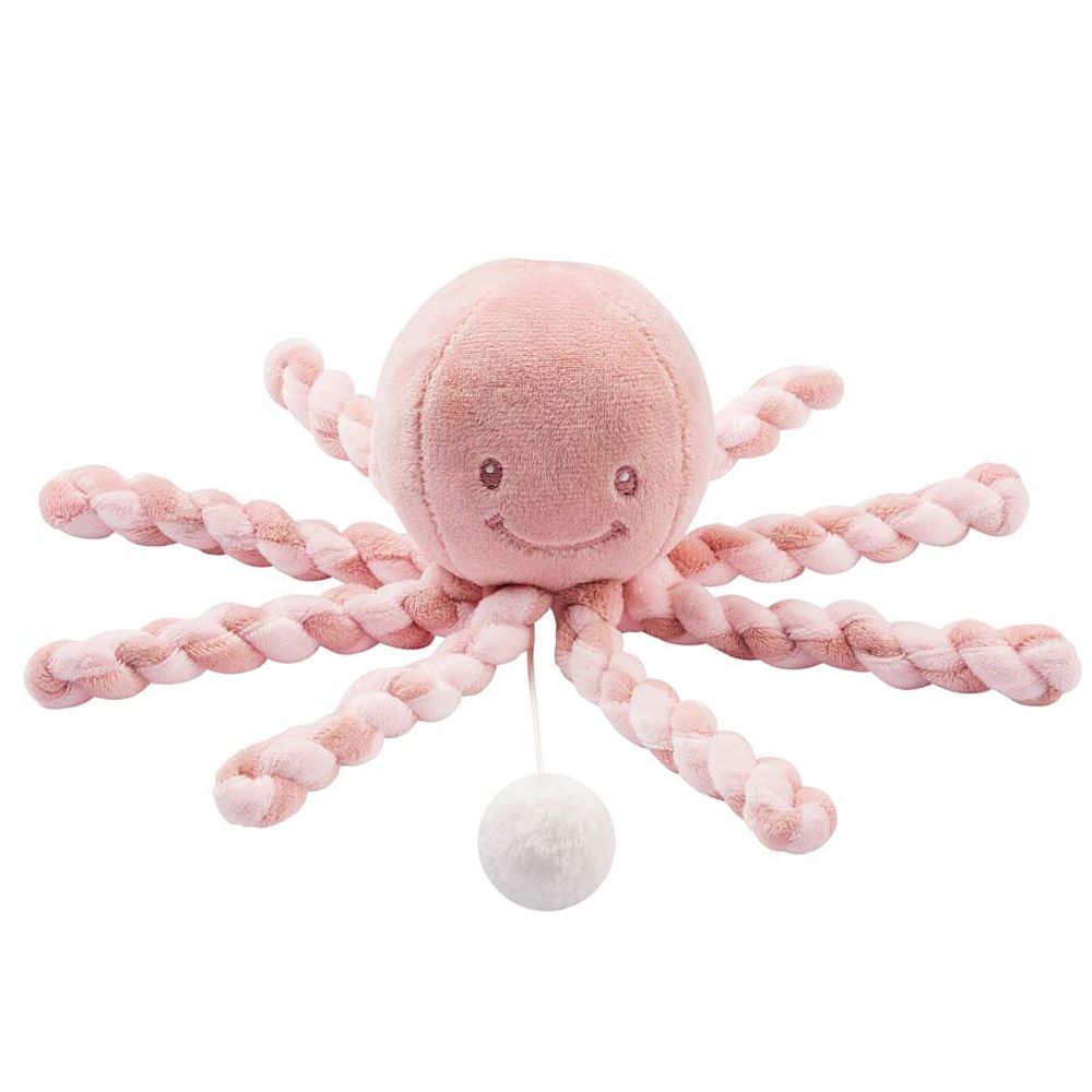 Игрушка мягкая Nattou Musical Soft toy Lapidou Octopus old pink/light pink музыкальная 877596