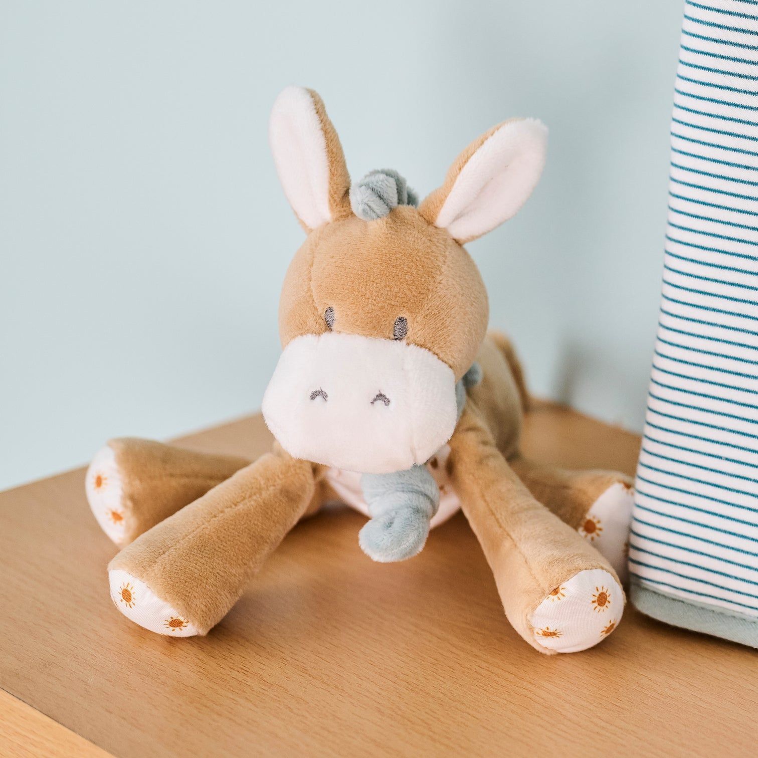 Игрушка мягкая Nattou Rattle MINI FELIX & LEO Ослик 595032