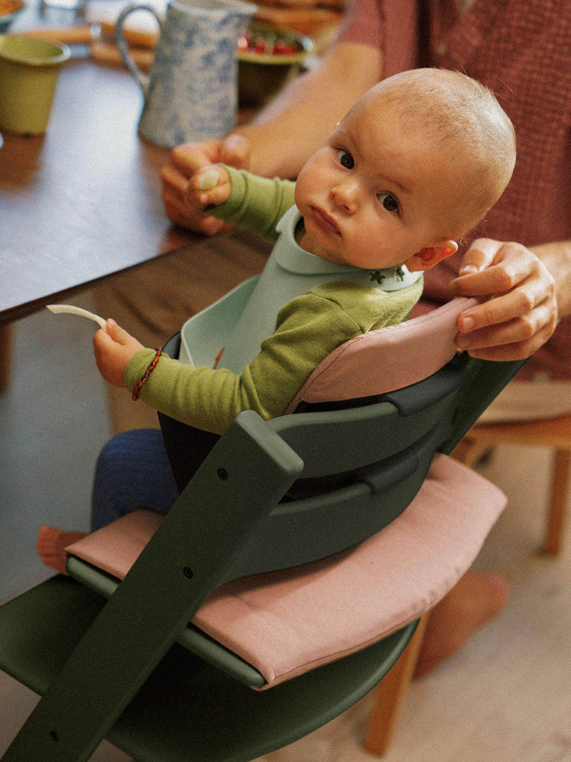 Стульчик Stokke Tripp Trapp + Сиденье Baby Set 6+ Подушка