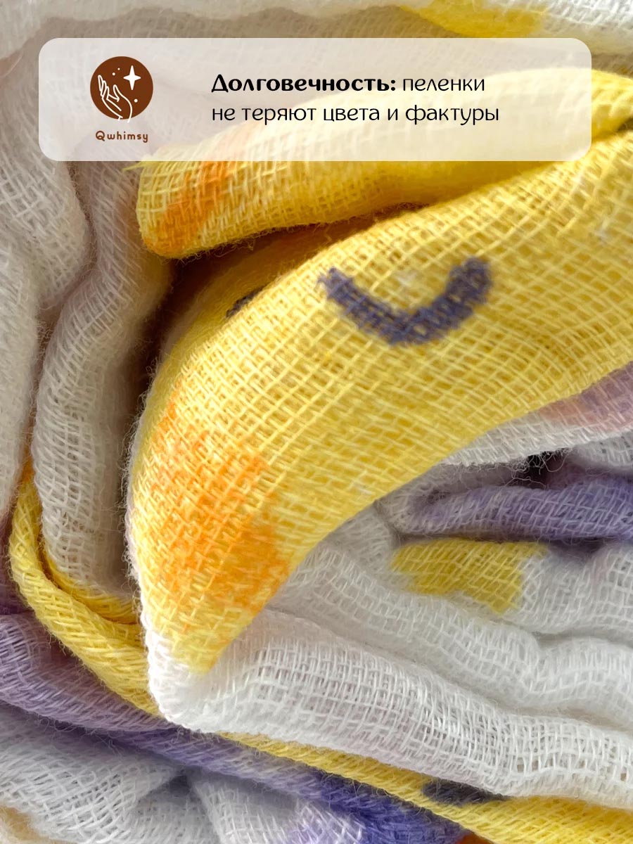 Пеленка муслиновая Qwhimsy 1 шт 112x112см Космос