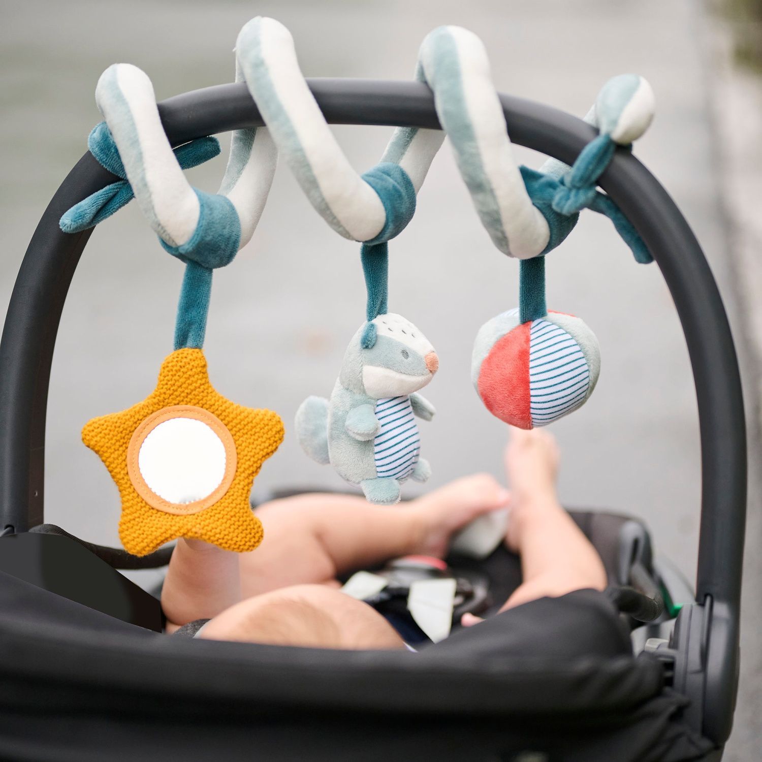 Игрушка мягкая Nattou Toy spiral FELIX & LEO Барсук и Ослик 595155