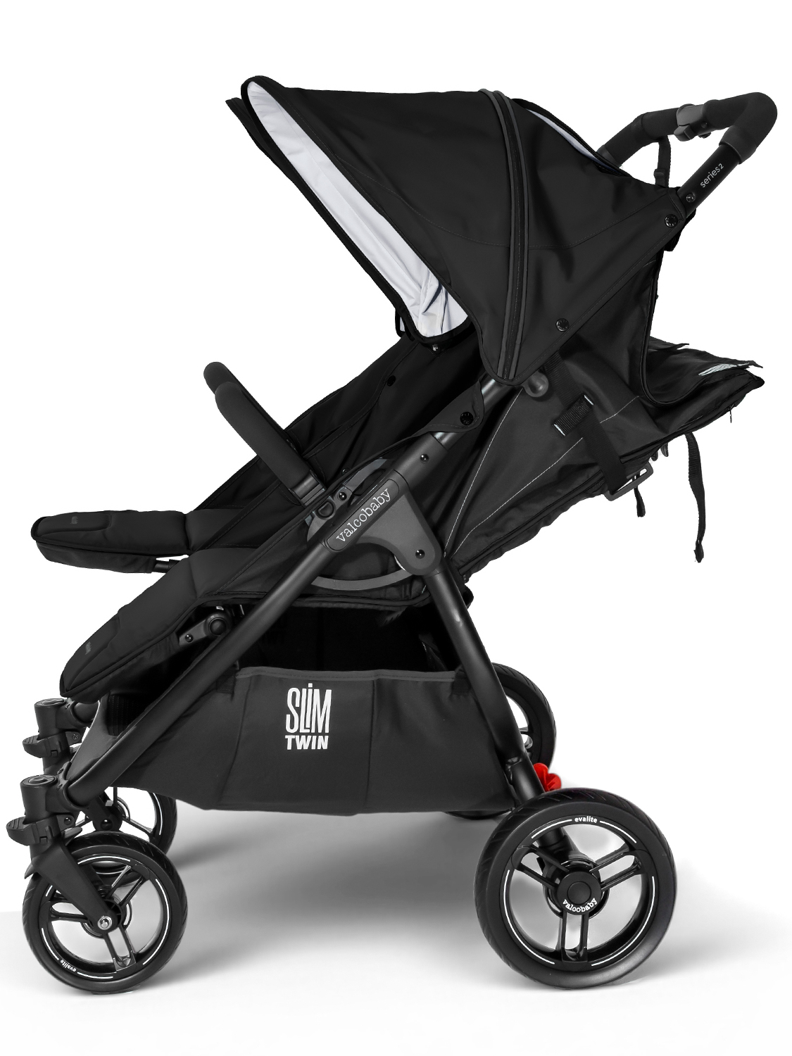 Коляска прогулочная для двойни Valco Baby Slim Twin 2.0