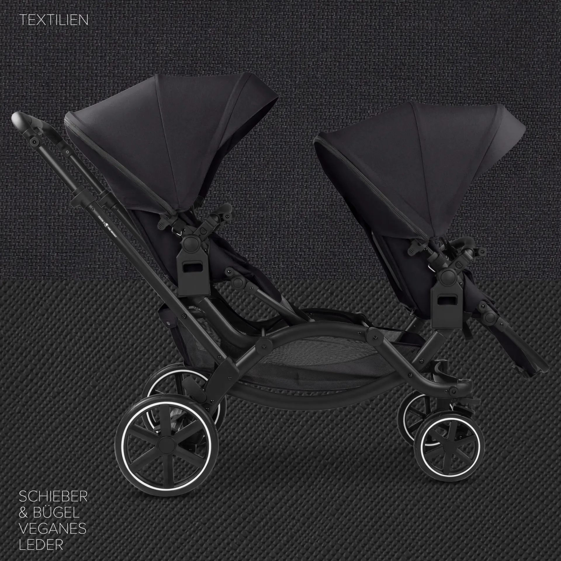 Коляска 2 в 1 для двойни ABC-Design Zoom 2
