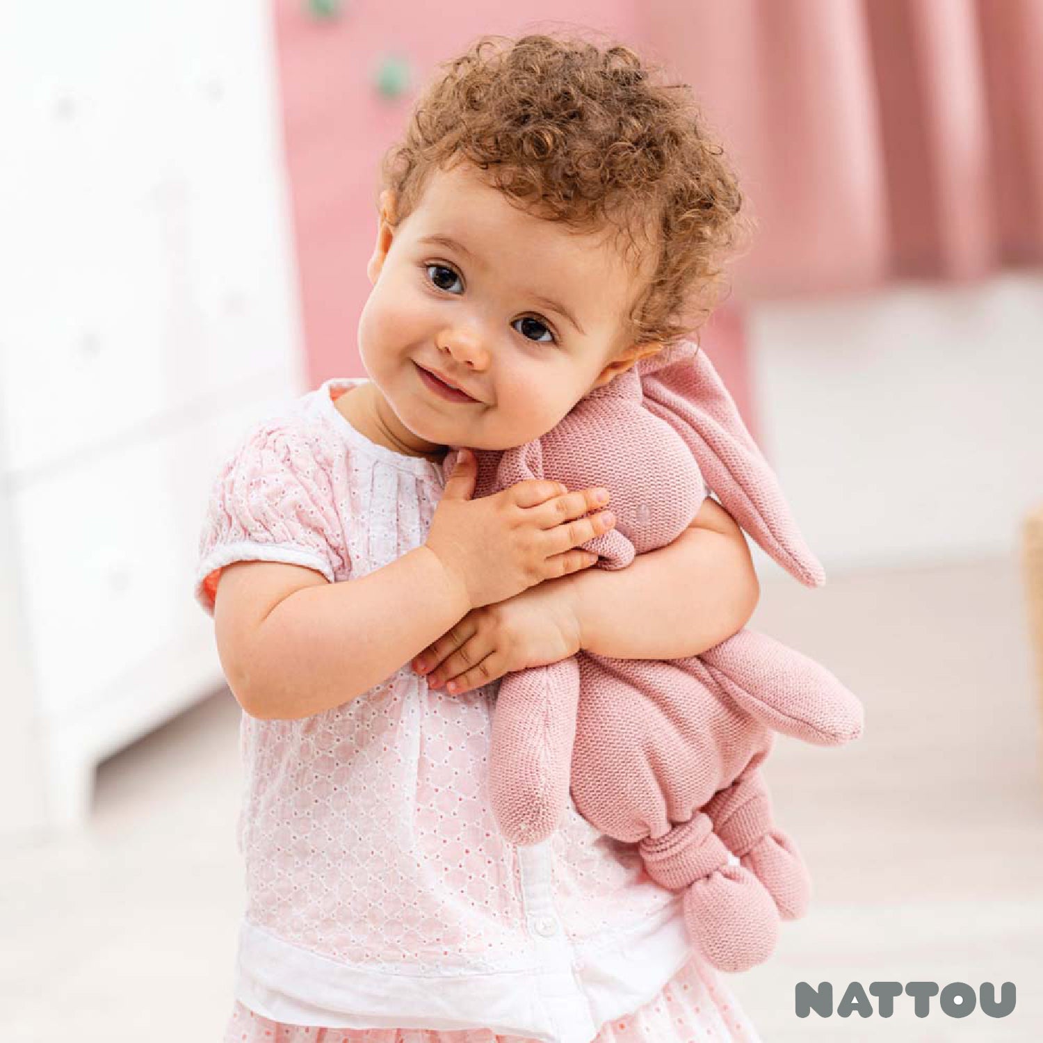 Игрушка мягкая Nattou Soft toy Lapidou Кролик