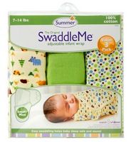 Конверт Summer Infant (Саммер инфант) для пеленания на липучке SWADDLEME (р-р S/M) 3штлес.звер./зеленый/точки 75240