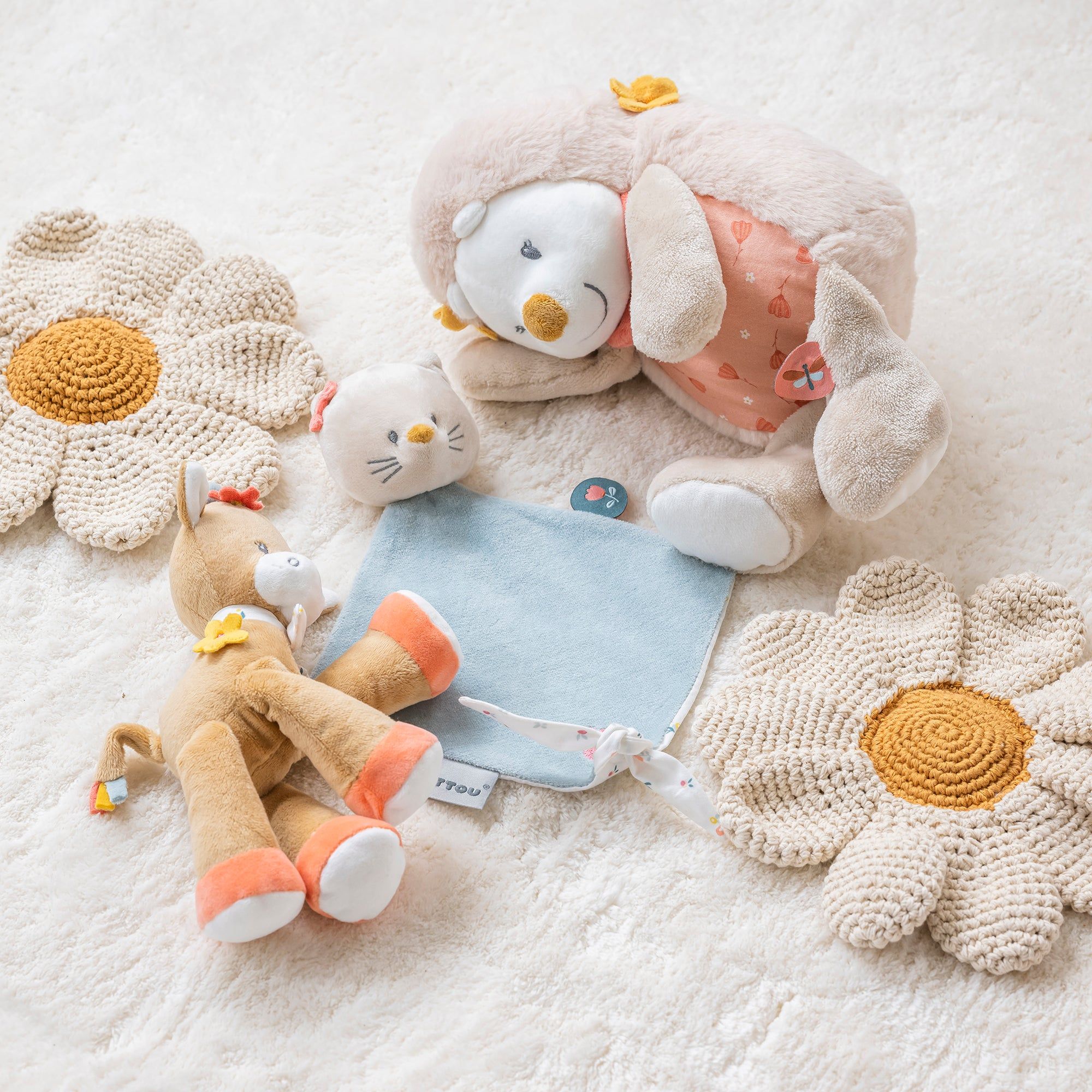 Игрушка мягкая Nattou Doudou малая MILA ZOË LANA Кот 266109