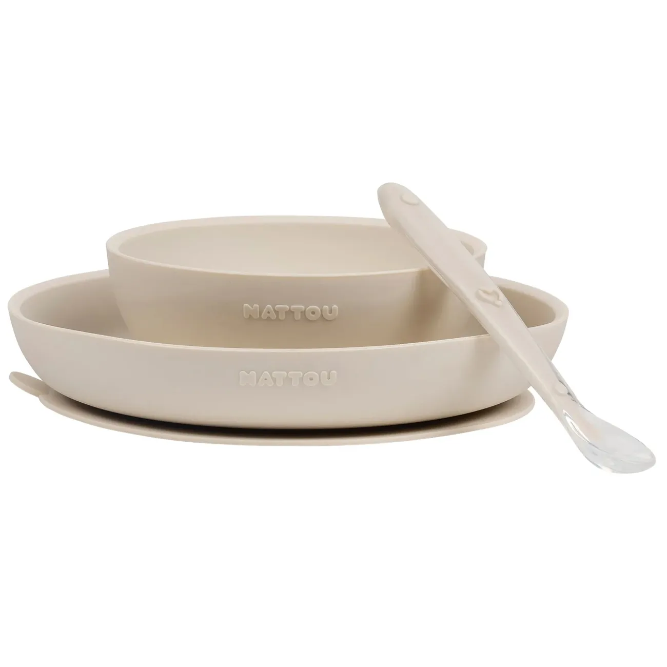 Набор посуды Nattou: 2 тарелки, ложка