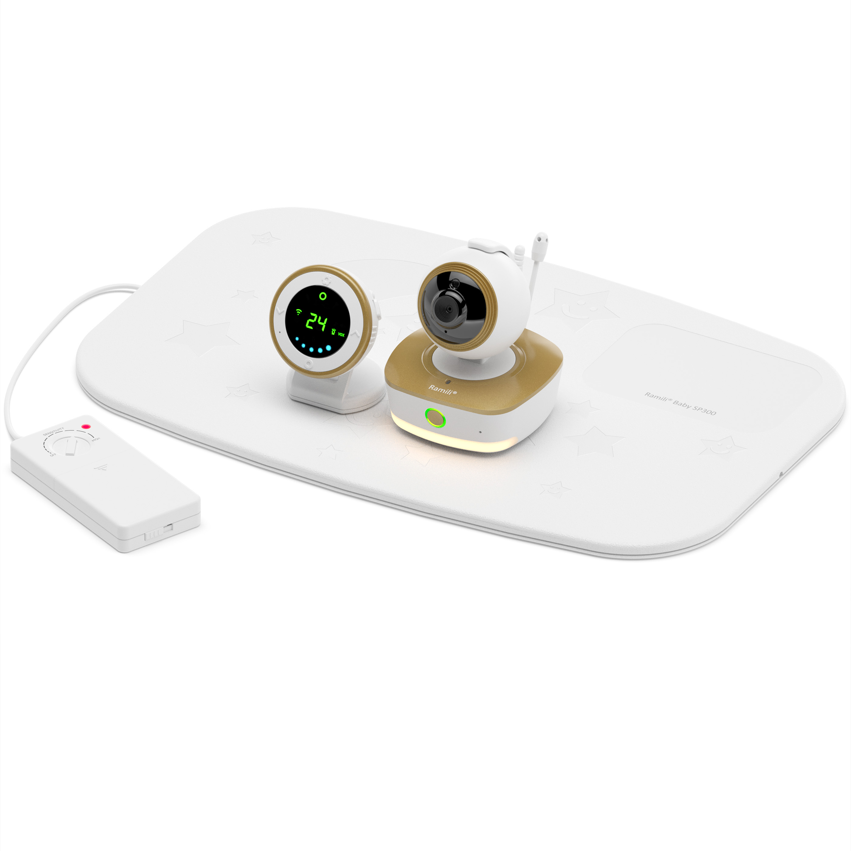 Видеоняня Ramili Baby с монитором дыхания 3 в 1 Wi-Fi Full HD радио с повышенной дальностью RV1800SP