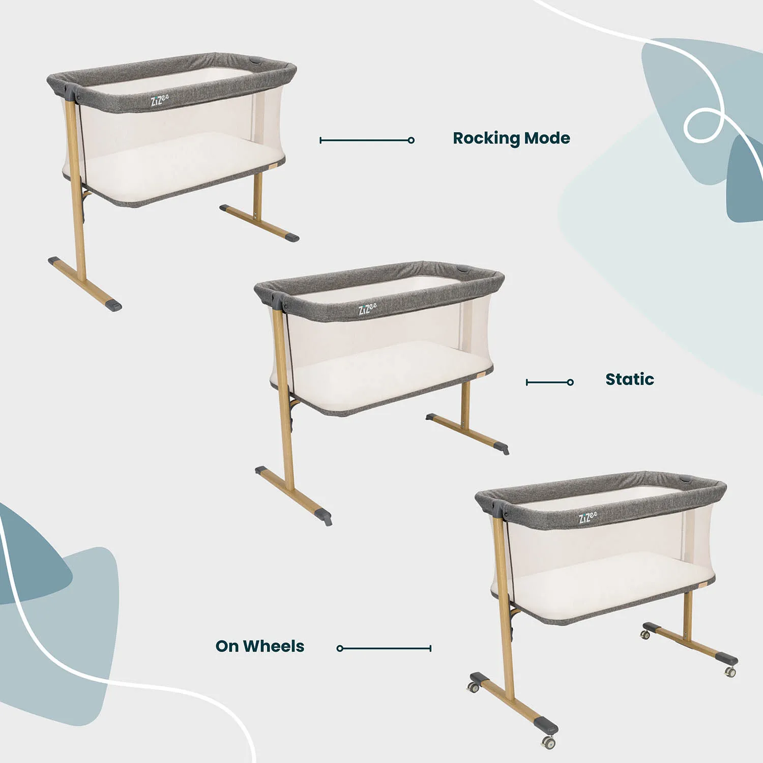 Колыбель Tutti Bambini ZiZee с колесами Витрина