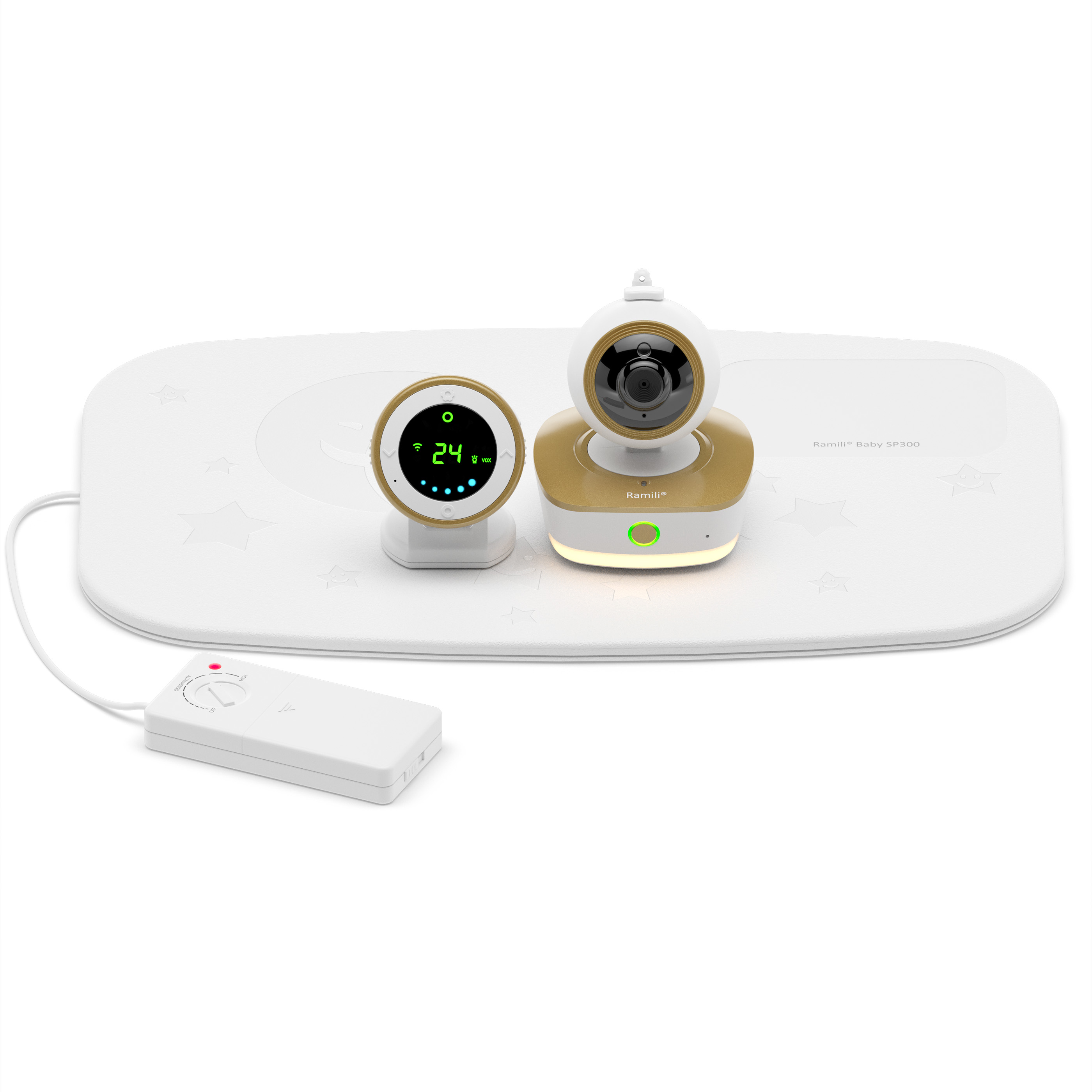 Видеоняня Ramili Baby с монитором дыхания 3 в 1 Wi-Fi Full HD радио с повышенной дальностью RV1800SP